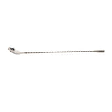 Cocktail Drink Swizzle Stick Fine Thread Stainless Steel Drink Stirrers with Long Handle for Home Bar Restaurant - Close-Up Angle