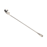 Cocktail Drink Swizzle Stick Fine Thread Stainless Steel Drink Stirrers with Long Handle for Home Bar Restaurant - Low Angle
