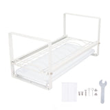 Kitchen Cabinet Storage Shelf Rack Bowls Dishes Plates Drainboard Holder Rustproof Nonslip for Counter Cupboard Pantry White