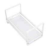 Kitchen Cabinet Storage Shelf Rack Bowls Dishes Plates Drainboard Holder Rustproof Nonslip for Counter Cupboard Pantry White - Top-Down View