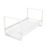 Kitchen Cabinet Storage Shelf Rack Bowls Dishes Plates Drainboard Holder Rustproof Nonslip for Counter Cupboard Pantry White