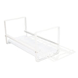 Kitchen Cabinet Storage Shelf Rack Bowls Dishes Plates Drainboard Holder Rustproof Nonslip for Counter Cupboard Pantry White - Extra Image