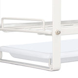 Kitchen Cabinet Storage Shelf Rack Bowls Dishes Plates Drainboard Holder Rustproof Nonslip for Counter Cupboard Pantry White