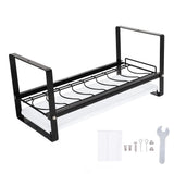 Kitchen Cabinet Storage Shelf Rack Bowls Dishes Plates Drainboard Holder Rustproof Nonslip for Counter Cupboard Pantry Black