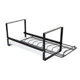 Kitchen Cabinet Storage Shelf Rack Bowls Dishes Plates Drainboard Holder Rustproof Nonslip for Counter Cupboard Pantry Black