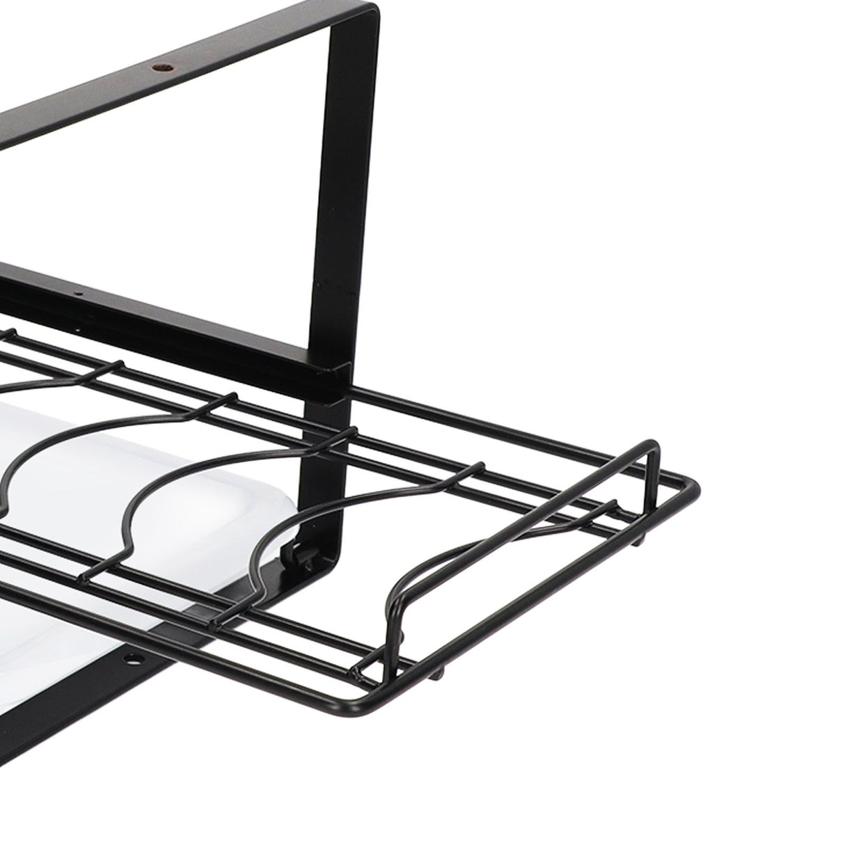 Kitchen Cabinet Storage Shelf Rack Bowls Dishes Plates Drainboard Holder Rustproof Nonslip for Counter Cupboard Pantry Black