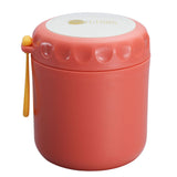 Thermal Insulated Food Jar Good Sealing Leakproof Food Grade Material Stainless Steel Soup Cup for Home Office School Stainless Steel Red