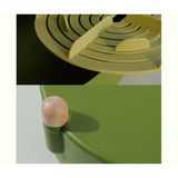 Tea Tray Simple Double Layer Pure Color Uniform Draining Holes Detachable Design Plastic Tea Tray Serving Green