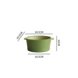 Drain Colander Double Layer Detachable Increased Deepened Capacity Plastic Colander Strainer Set for Kitchen Green Small