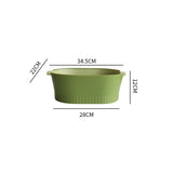 Drain Colander Double Layer Detachable Increased Deepened Capacity Plastic Colander Strainer Set for Kitchen Green Large