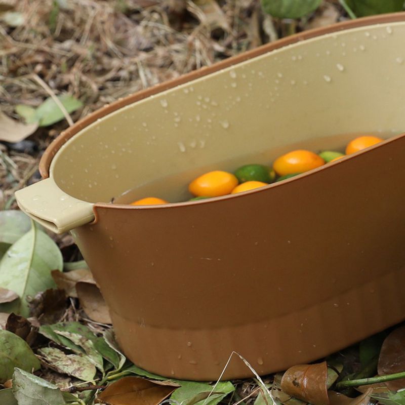 Drain Colander Double Layer Detachable Increased Deepened Capacity Plastic Colander Strainer Set for Kitchen Brown Large