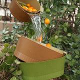 Drain Colander Double Layer Detachable Increased Deepened Capacity Plastic Colander Strainer Set for Kitchen Brown Large