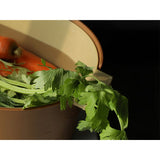 Drain Colander Double Layer Detachable Increased Deepened Capacity Plastic Colander Strainer Set for Kitchen Brown Large - 45-Degree Angle