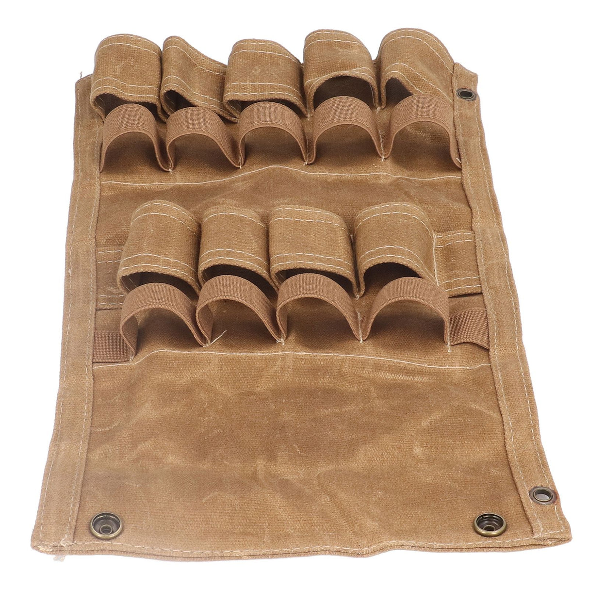 Spice Bottle Bag Foldable Portable Canvas Outdoor Seasoning Jar Holder for Camping Barbecue Picnic Khaki