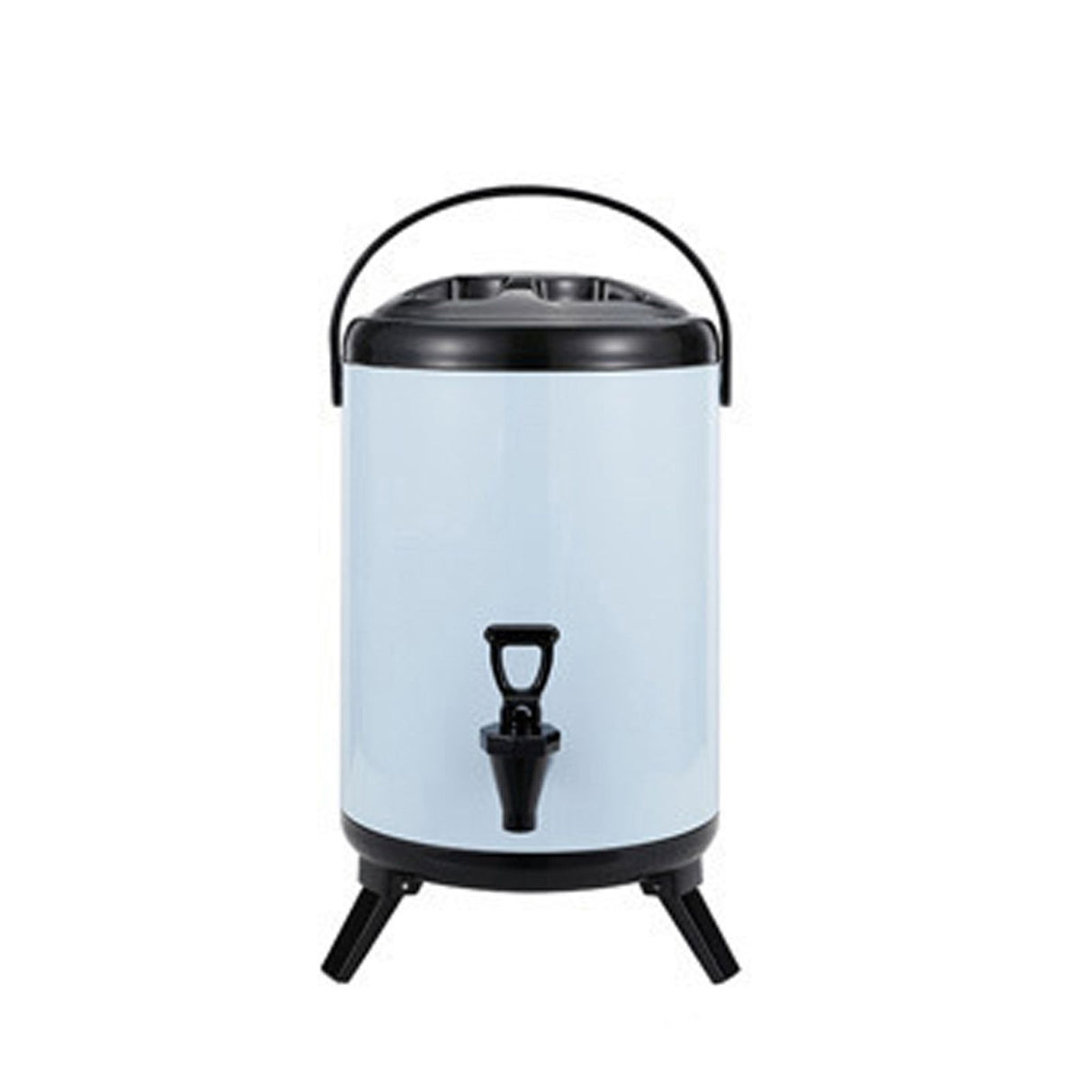 Insulated Hot and Cold Beverage Dispenser Bucket Stainless Steel Beverage Dispenser with Spigot for Milk Tea 8L Light Blue