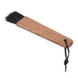Coffee Grinder Brush Soft Bristles Long Handle Coffee Machine Cleaning Tool for Home Cafe Cups Mugs Walnut Wood Black Bristles