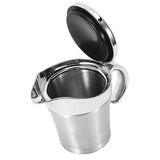 750ML Gravy Boat 304 Stainless Steel Sauce Jug Double Walled Steak Sauce Pot with Lid
