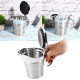 750ML Gravy Boat 304 Stainless Steel Sauce Jug Double Walled Steak Sauce Pot with Lid