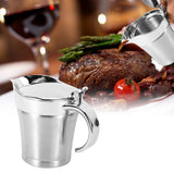 750ML Gravy Boat 304 Stainless Steel Sauce Jug Double Walled Steak Sauce Pot with Lid - Extra Image