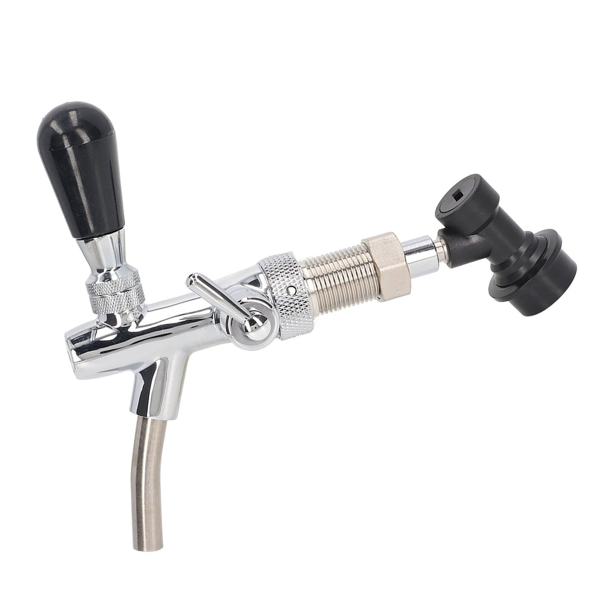 G5/8 Beer Tap 304 Stainless Steel Adjustable Beer Faucet Liquid Dispenser for Bar Restaurant Hotel Home
