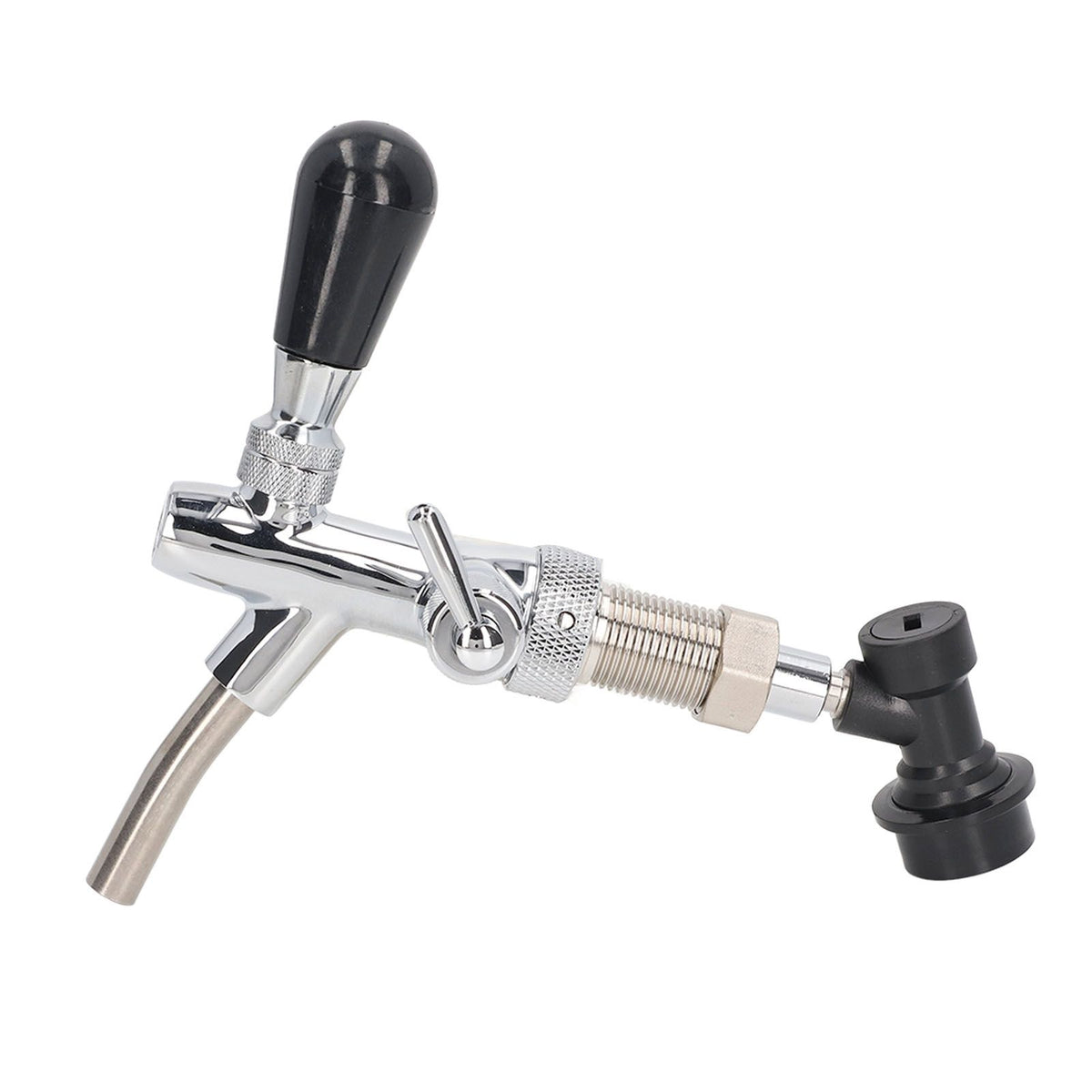 G5/8 Beer Tap 304 Stainless Steel Adjustable Beer Faucet Liquid Dispenser for Bar Restaurant Hotel Home
