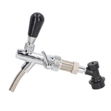 G5/8 Beer Tap 304 Stainless Steel Adjustable Beer Faucet Liquid Dispenser for Bar Restaurant Hotel Home - Side View
