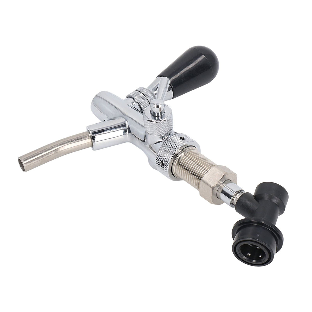 G5/8 Beer Tap 304 Stainless Steel Adjustable Beer Faucet Liquid Dispenser for Bar Restaurant Hotel Home