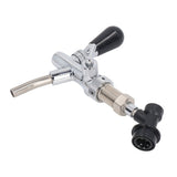 G5/8 Beer Tap 304 Stainless Steel Adjustable Beer Faucet Liquid Dispenser for Bar Restaurant Hotel Home - 45-Degree Angle