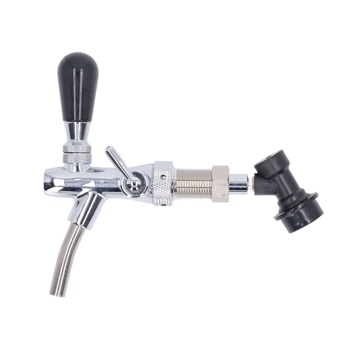 G5/8 Beer Tap 304 Stainless Steel Adjustable Beer Faucet Liquid Dispenser for Bar Restaurant Hotel Home