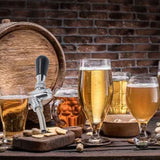 G5/8 Beer Tap 304 Stainless Steel Adjustable Beer Faucet Liquid Dispenser for Bar Restaurant Hotel Home