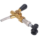 G5/8 Beer Faucet Brass Stainless Steel Beer Faucet Adjustable Beer Tap with Quick Connector - Front View