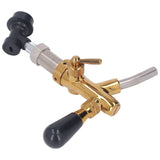 G5/8 Beer Faucet Brass Stainless Steel Beer Faucet Adjustable Beer Tap with Quick Connector - Rear View