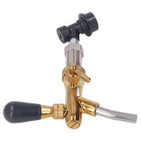 G5/8 Beer Faucet Brass Stainless Steel Beer Faucet Adjustable Beer Tap with Quick Connector - Close-Up Angle