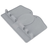 Silicone Utensil Rest Heat Resistant Non Slip Silicone Utensil Holder with Drip Pad for Kitchen Utensil Spoons Tongs Light Gray - 45-Degree Angle
