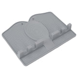 Silicone Utensil Rest Heat Resistant Non Slip Silicone Utensil Holder with Drip Pad for Kitchen Utensil Spoons Tongs Light Gray