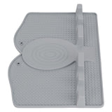 Silicone Utensil Rest Heat Resistant Non Slip Silicone Utensil Holder with Drip Pad for Kitchen Utensil Spoons Tongs Light Gray