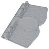 Silicone Utensil Rest Heat Resistant Non Slip Silicone Utensil Holder with Drip Pad for Kitchen Utensil Spoons Tongs Light Gray - Extra Image