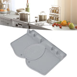 Silicone Utensil Rest Heat Resistant Non Slip Silicone Utensil Holder with Drip Pad for Kitchen Utensil Spoons Tongs Light Gray - Extra Image