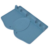 Silicone Utensil Rest Heat Resistant Non Slip Silicone Utensil Holder with Drip Pad for Kitchen Utensil Spoons Tongs Dark Blue