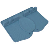 Silicone Utensil Rest Heat Resistant Non Slip Silicone Utensil Holder with Drip Pad for Kitchen Utensil Spoons Tongs Dark Blue