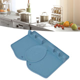 Silicone Utensil Rest Heat Resistant Non Slip Silicone Utensil Holder with Drip Pad for Kitchen Utensil Spoons Tongs Dark Blue