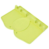 Silicone Utensil Rest Heat Resistant Non Slip Silicone Utensil Holder with Drip Pad for Kitchen Utensil Spoons Tongs Light Green