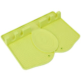 Silicone Utensil Rest Heat Resistant Non Slip Silicone Utensil Holder with Drip Pad for Kitchen Utensil Spoons Tongs Light Green