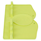 Silicone Utensil Rest Heat Resistant Non Slip Silicone Utensil Holder with Drip Pad for Kitchen Utensil Spoons Tongs Light Green