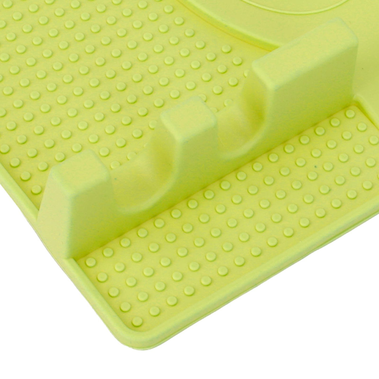 Silicone Utensil Rest Heat Resistant Non Slip Silicone Utensil Holder with Drip Pad for Kitchen Utensil Spoons Tongs Light Green