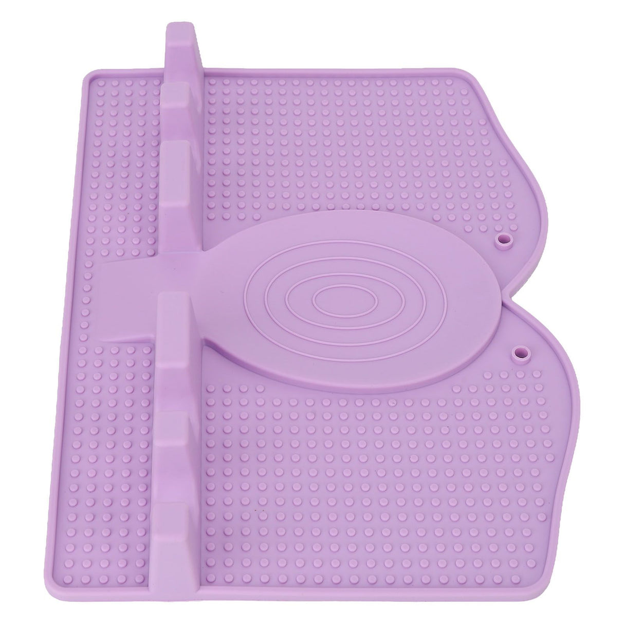 Silicone Utensil Rest Heat Resistant Non Slip Silicone Utensil Holder with Drip Pad for Kitchen Utensil Spoons Tongs Light Purple