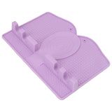 Silicone Utensil Rest Heat Resistant Non Slip Silicone Utensil Holder with Drip Pad for Kitchen Utensil Spoons Tongs Light Purple