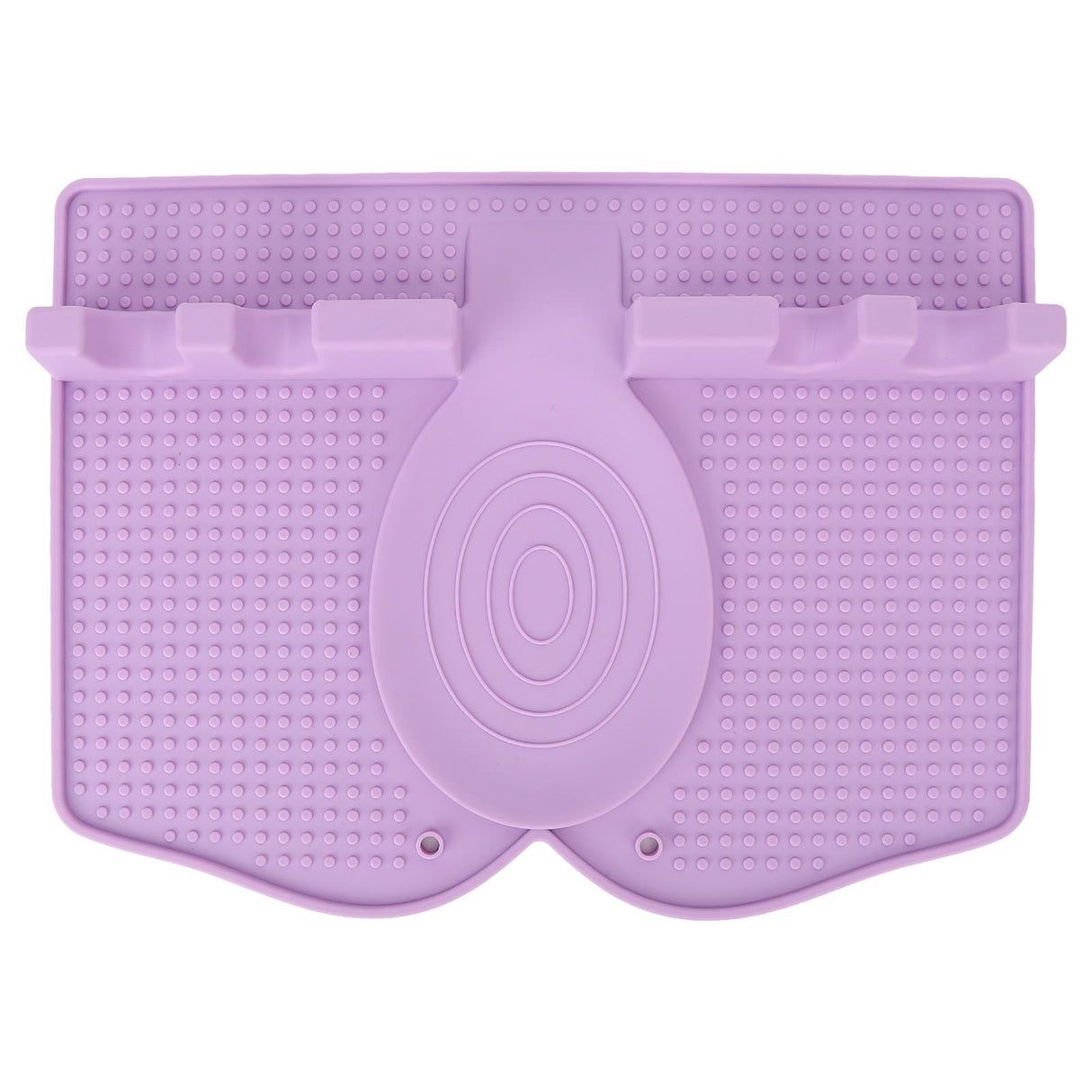 Silicone Utensil Rest Heat Resistant Non Slip Silicone Utensil Holder with Drip Pad for Kitchen Utensil Spoons Tongs Light Purple