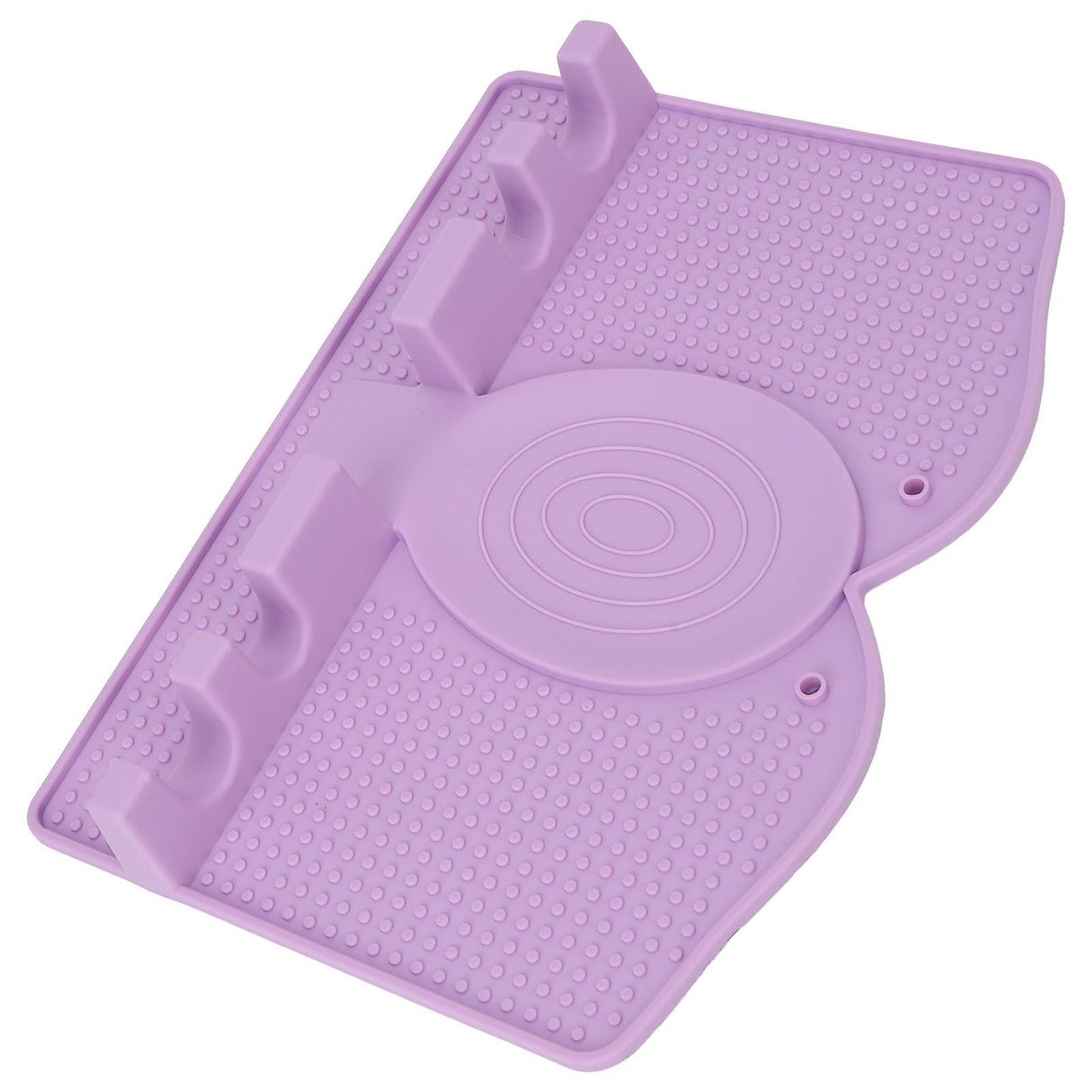 Silicone Utensil Rest Heat Resistant Non Slip Silicone Utensil Holder with Drip Pad for Kitchen Utensil Spoons Tongs Light Purple