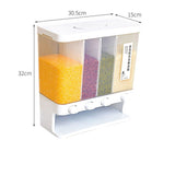 Storage Box Transparent Classification Press Button Removable Cover Storage Tanks for Kitchen